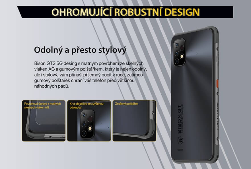 UMIDIGI BISON GT2 Pro - konstrukce telefonu